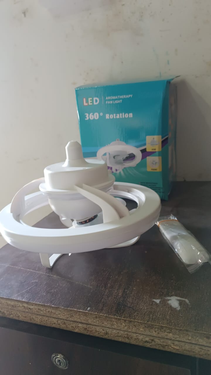 360° Rotation Ceiling Fan Light Smart Fan with Remote Control (1 Pc) 360° Rotation Ceiling Fan Light Smart Fan with Remote Control (1 Pc)